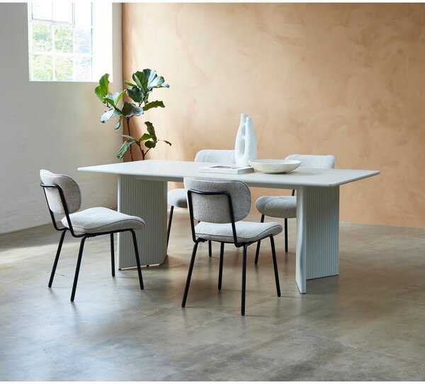 Svijetlo sivi blagovaonski stol 90x200 cm Palma – Unique Furniture