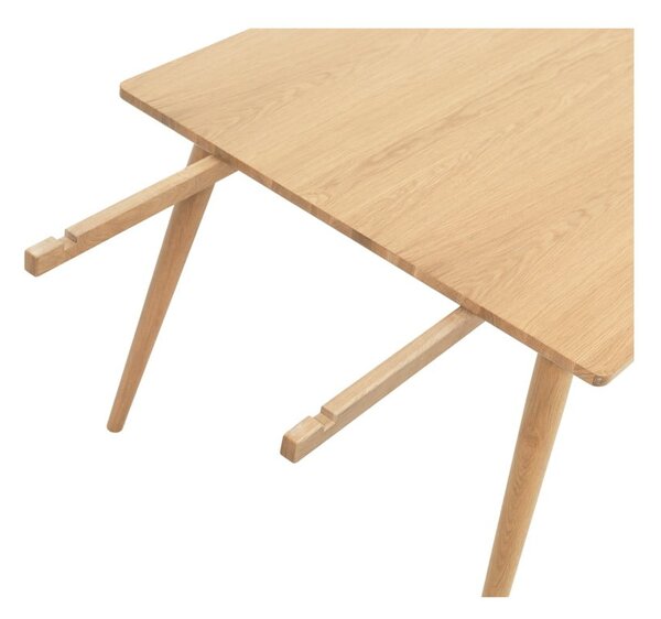 Proširiv blagovaonski stol s pločom stola u dekoru hrasta u prirodnoj boji 150x90 cm Barrali – Unique Furniture
