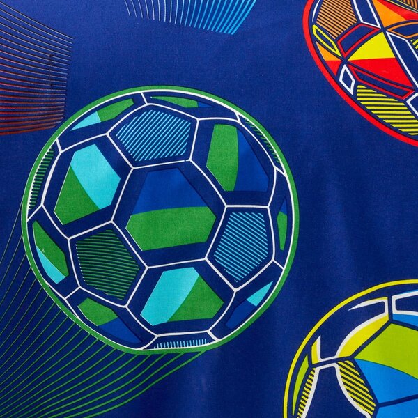 Plava dječja posteljina za bračni krevet 200x200 cm Bright Football – Catherine Lansfield