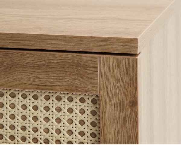 Niska komoda u dekoru hrasta u prirodnoj boji 80x75 cm Pensacola – Unique Furniture