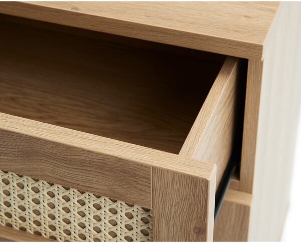 Niska komoda u dekoru hrasta u prirodnoj boji 80x75 cm Pensacola – Unique Furniture