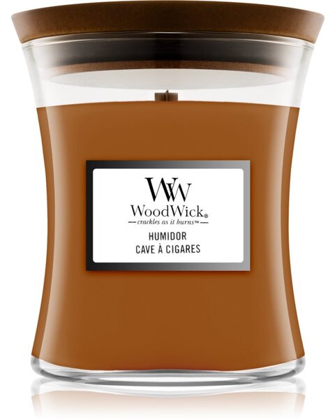 Woodwick Humidor mirisna svijeća s drvenim fitiljem 85 g