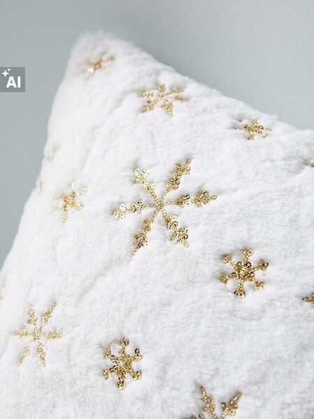 Sinsay - Dekorativna navlaka za jastuk sa šljokičastim pahuljama