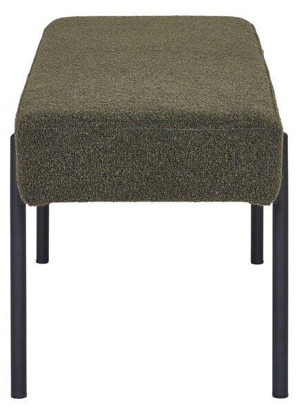 Tamno zelena klupa od bouclé tkanine Swindon – House Nordic