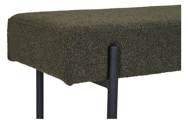Tamno zelena klupa od bouclé tkanine Swindon – House Nordic