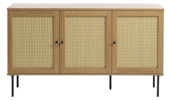 Niska komoda u dekoru hrasta u prirodnoj boji 140x80 cm Pensacola – Unique Furniture