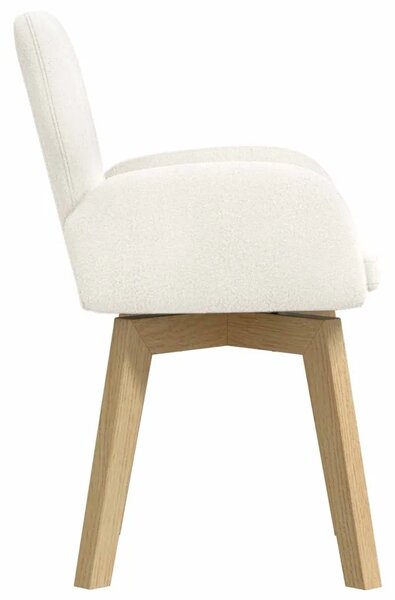 Okretne blagovaonske stolice 6 kom. Bouclé Krem 54 x 58 x 87 cm - Krem 6