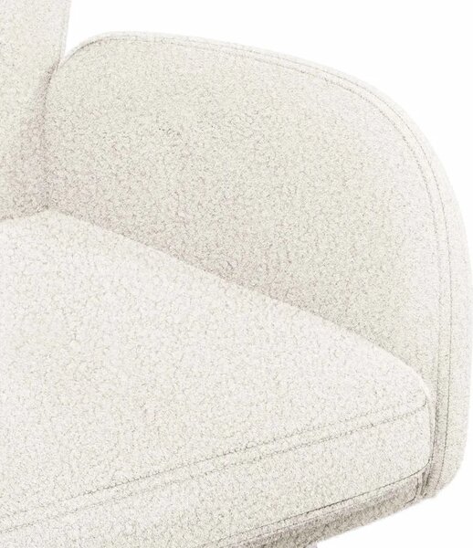 Okretne blagovaonske stolice 6 kom. Bouclé Krem 54 x 58 x 87 cm - Krem 6