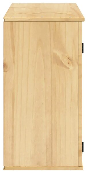 Kabinet SKI Medeno Smeđa 80 x 32 x 60 cm Čvrsto borovo drvo - Zidni ormarić s vratima Medeno smeđa