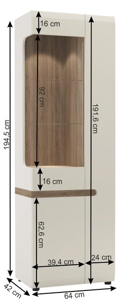 Zondo.hr Vitrina Lysander Tip 01 LTV 03/3D . 752214