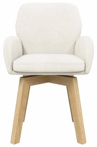 Okretne blagovaonske stolice 6 kom. Bouclé Krem 54 x 58 x 87 cm - Krem 6