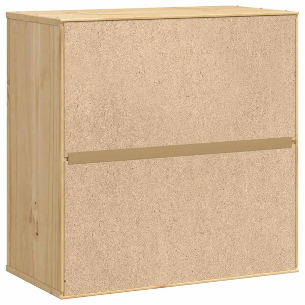 Kabinet SKI Medeno Smeđa 60 x 32 x 60 cm Čvrsto borovo drvo - Zidni ormarić s vratima Medeno smeđa