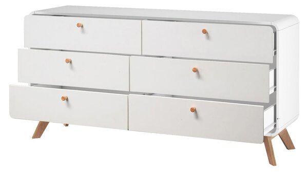 Bijela niska komoda 150x74 cm Caitlin – Støraa