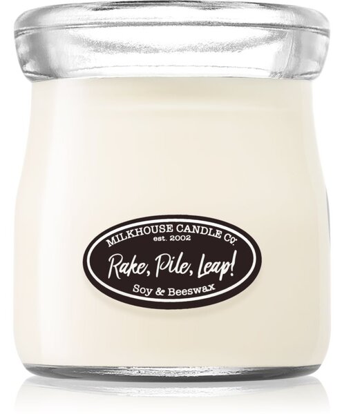 Milkhouse Candle Co. Creamery Rake, Pile, Leap! mirisna svijeća Cream Jar 142 g