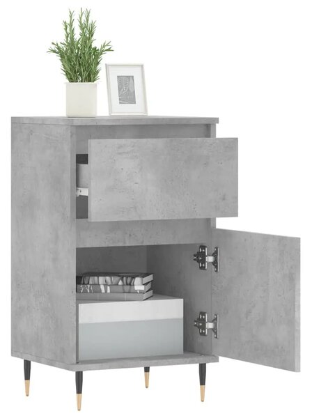 Komode 2 kom boja betona 40 x 35 x 70 cm od konstruiranog drva - Beton siva 2