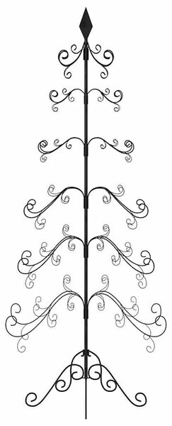 Metalno ukrasno božićno drvce crno 215 cm - 210 cm Crna