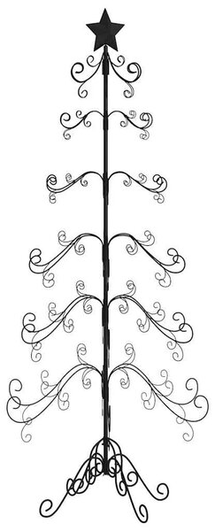 Metalno ukrasno božićno drvce crno 215 cm - 210 cm Crna