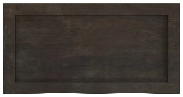 Kupaonska radna ploča tamnosmeđa 60x30x(2-4) cm tretirano drvo - Tamno smeđa 60 x 30 x 4 cm