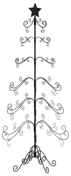 Metalno ukrasno božićno drvce crno 215 cm - 210 cm Crna