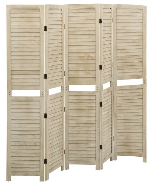 Paravan - Sobna pregrada s 5 panela 175 x 165 cm masivno drvo paulovnije - 175 x 165 cm 5