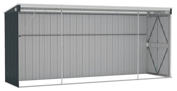 Zidno Vrtna kućica - Vrtno spremište antracit 118 x 382 x 178 cm čelično - Antracit 118 x 382 x 178 cm