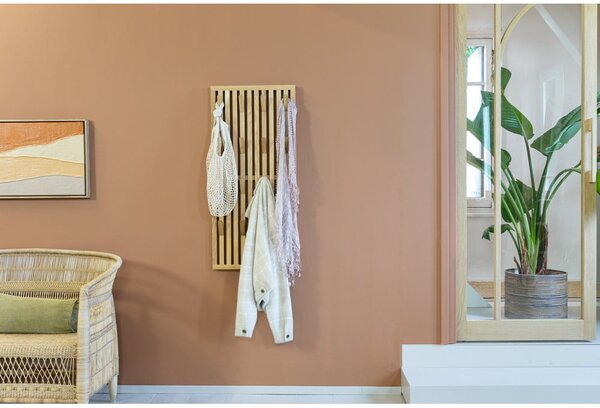 Ploča za vješanje garderobe od punog hrasta u prirodnoj boji 46x100x8 cm Parco – Spinder Design