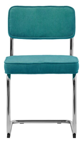 Tirkizna blagovaonska stolica od samta Rupert – Unique Furniture