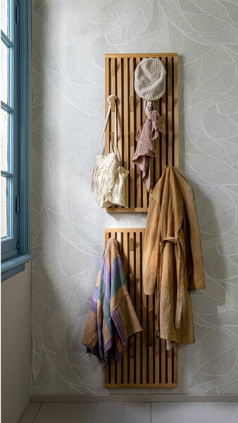 Ploča za vješanje garderobe od punog hrasta u prirodnoj boji 46x100x8 cm Parco – Spinder Design