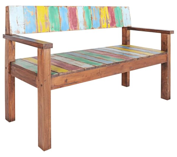 Klupa od masivnog obnovljenog drva 115 cm