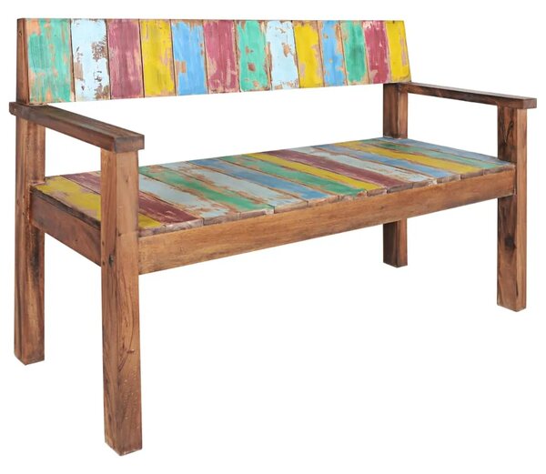 Klupa od masivnog obnovljenog drva 115 cm