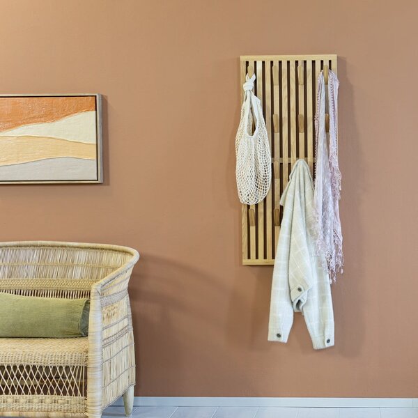 Ploča za vješanje garderobe od punog hrasta u prirodnoj boji 46x100x8 cm Parco – Spinder Design