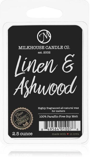 Milkhouse Candle Co. Creamery Linen & Ashwood vosak za aroma lampu 70 g