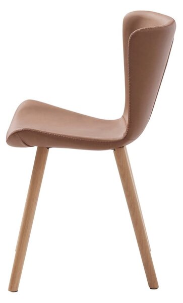 Smeđe metalne blagovaonske stolice u setu 2 kom Teslin – Unique Furniture