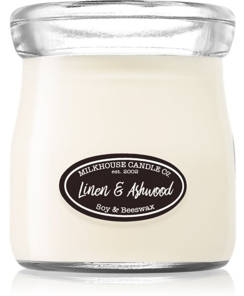 Milkhouse Candle Co. Creamery Linen & Ashwood mirisna svijeća Cream Jar 142 g