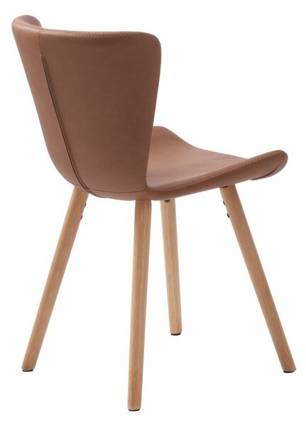 Smeđe metalne blagovaonske stolice u setu 2 kom Teslin – Unique Furniture