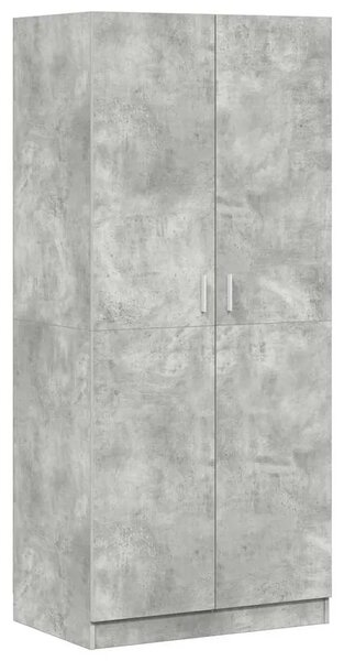 Ormar siva boja betona 80 x 52 x 180 cm od konstruiranog drva - Beton siva