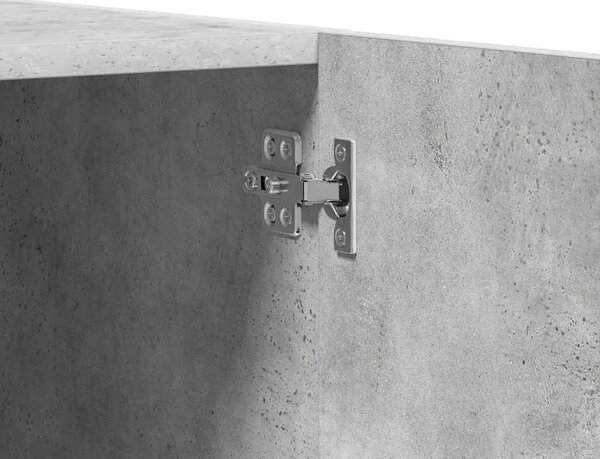 Ormar siva boja betona 80 x 52 x 180 cm od konstruiranog drva - Beton siva