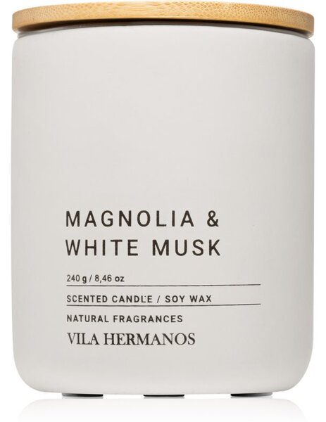 Vila Hermanos Concrete Magnolia & White Musk mirisna svijeća 240 g