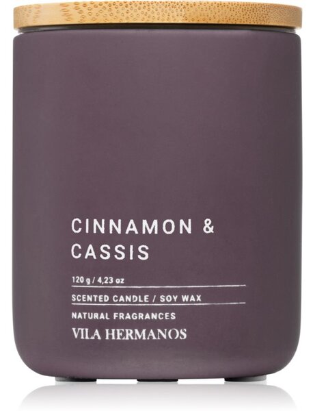 Vila Hermanos Concrete Cinnamon & Cassis mirisna svijeća 120 g