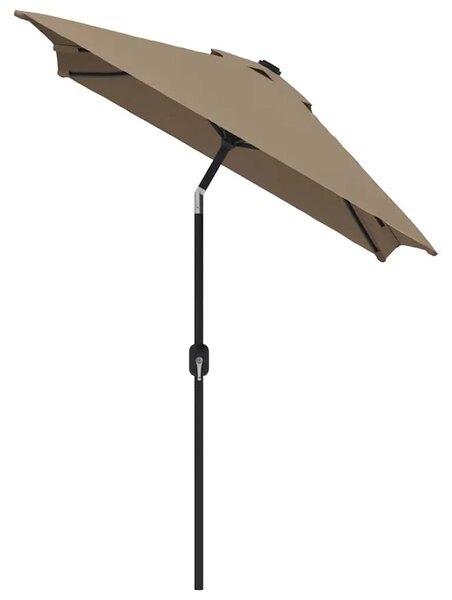 Vanjski suncobran s metalnim stupom 300 x 200 cm smeđesivi - Sivo-smeđa
