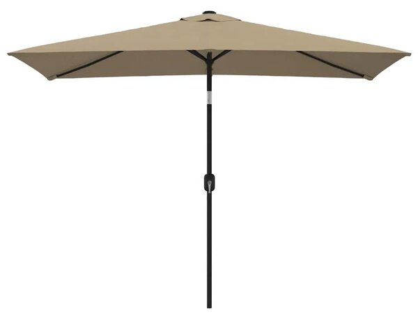 Vanjski suncobran s metalnim stupom 300 x 200 cm smeđesivi - Sivo-smeđa