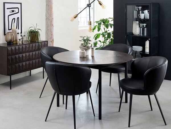 Crna metalna vitrina 58x160 cm Carmel – Unique Furniture