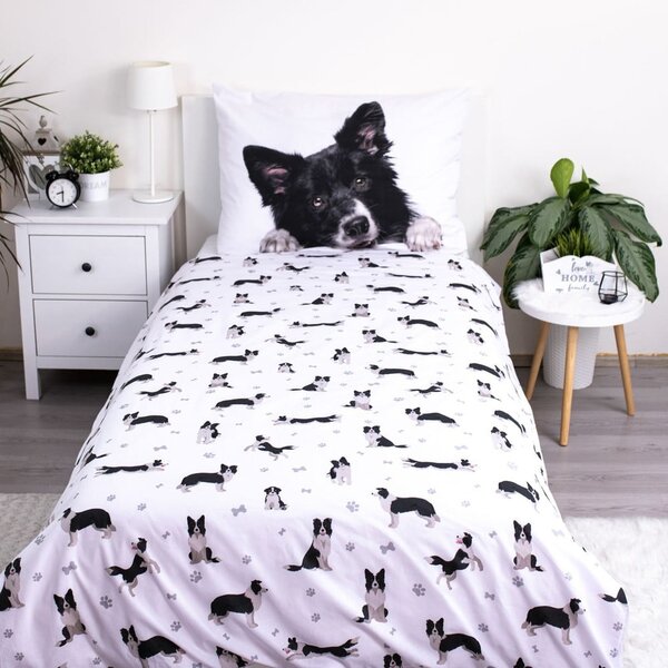 Pamučna dječja posteljina za krevet za jednu osobu 140x200 cm Border Collie – Jerry Fabrics