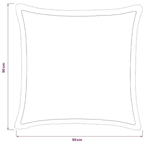 Presvlaka za jastuk 12 pcs HOUTEN Crna 50 x 50 cm Flanel - Crna 50 x 50 cm 12