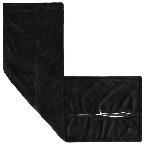 Presvlaka za jastuk 2 pcs HOUTEN Crna 40 x 145 cm Flanel - Crna 40 x 145 cm 2