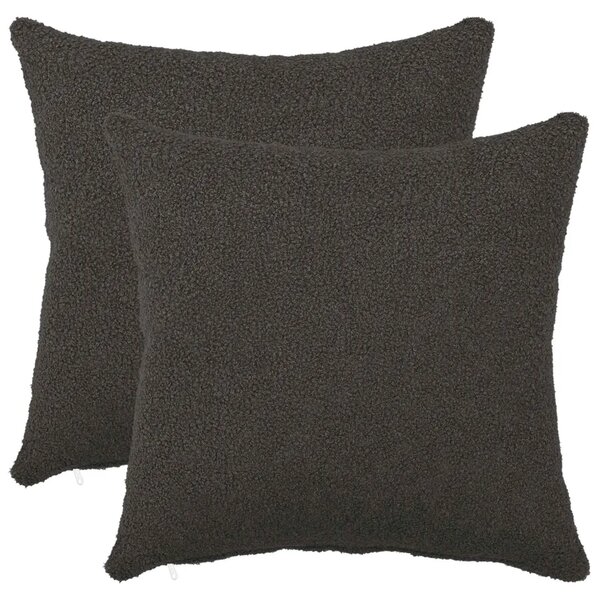 Presvlaka za jastuk 2 pcs HEERLEN Tamnosiva 45 x 45 cm Bouclé - Tamnosiva 45 x 45 cm 2