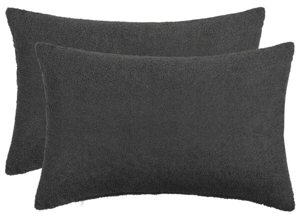 Presvlaka za jastuk 2 pcs HEERLEN Tamnosiva 30 x 50 cm Bouclé - Tamnosiva 30 x 50 cm 2
