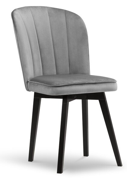 Blagovaonska stolica Velvet Skarn Svijetlo siva