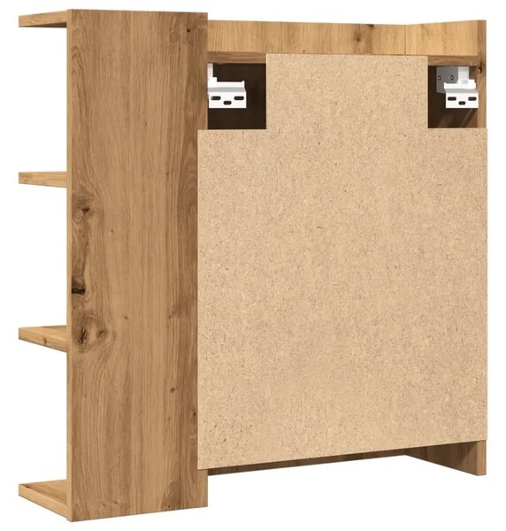 Kupaonski ormarić s ogledalom Artisan hrast izrađeno drvo - Hrast artisan
