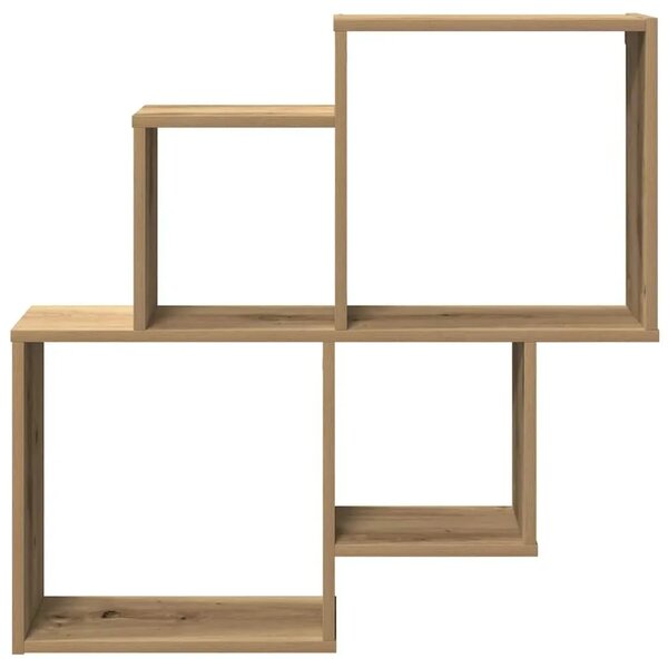 Zidna polica Artisan hrast 80x15x78 5 cm izrađeno drvo - Hrast artisan